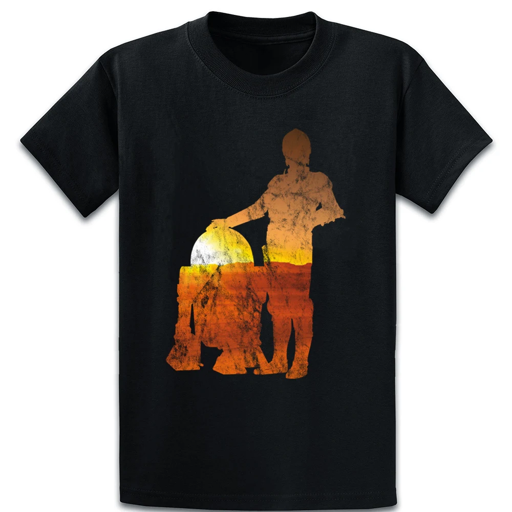 Винтажные дроиды R2d2 C3po футболка Размер S-5xl Новинка летняя одежда подарок