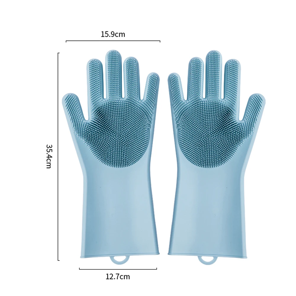 1 пара магия силикона посудомоечный скребок губка для мытья посуды резиновые