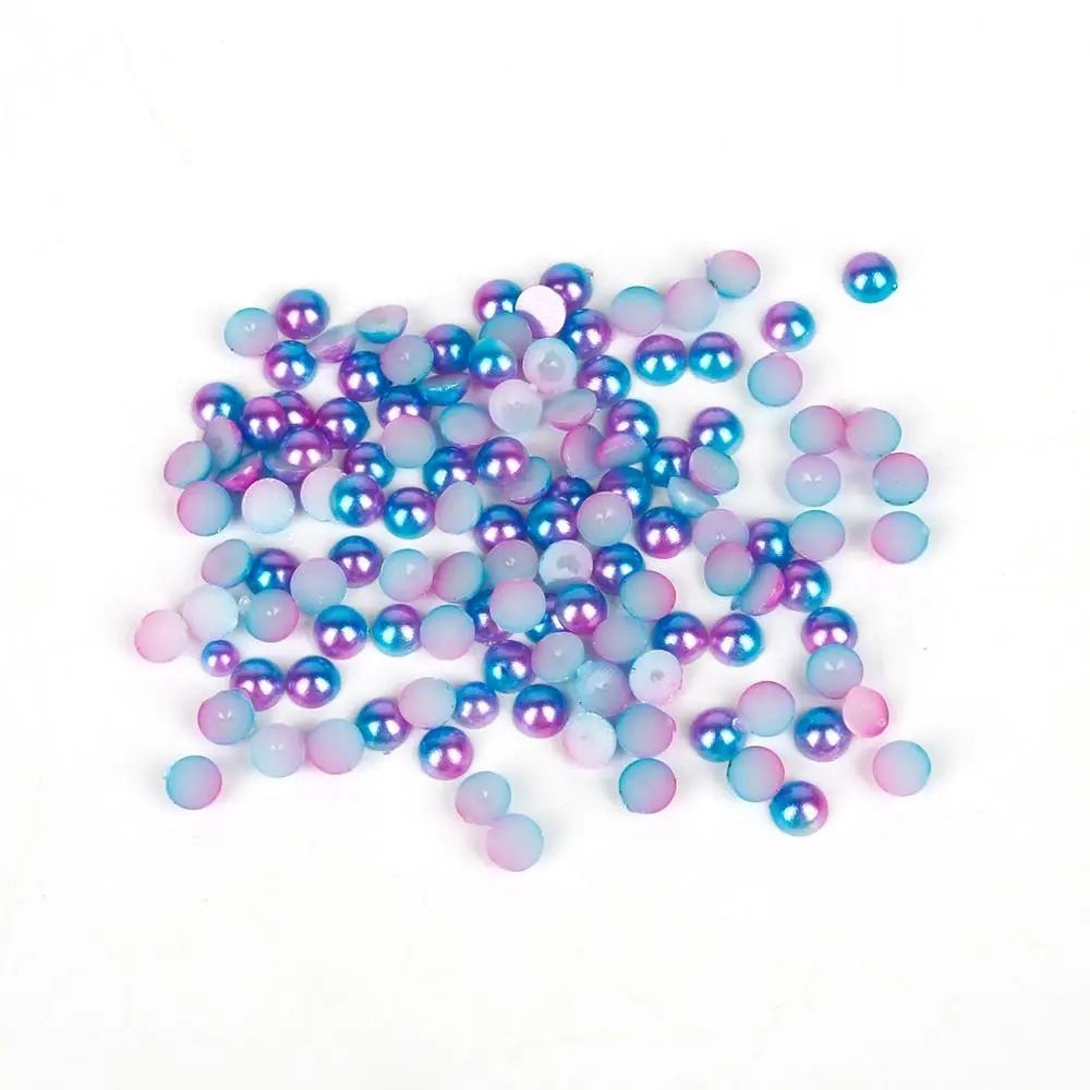 Высококачественные полукруглые имитация жемчуга 3/4/5/6/8 мм плоские для альбома