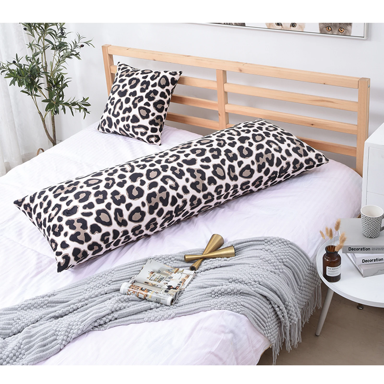 

Soft Body Pillow Cover Long Pillowcase Decorative for Adults Pregnant Women