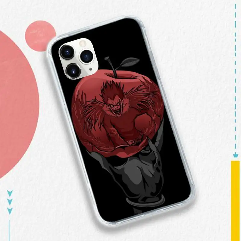 

Anime Manga Death Note Notebook Phone Case Transparent soft For iphone 5 5s 5c se 6 6s 7 8 11 12 plus mini x xs xr pro max