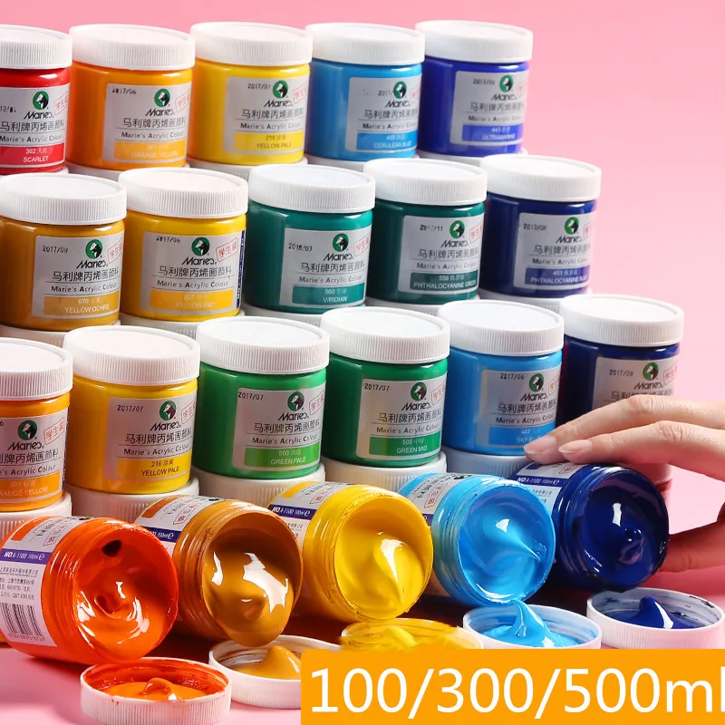 16 цветов акриловая краска пигмент искусство рисования трафаретная печать сетка