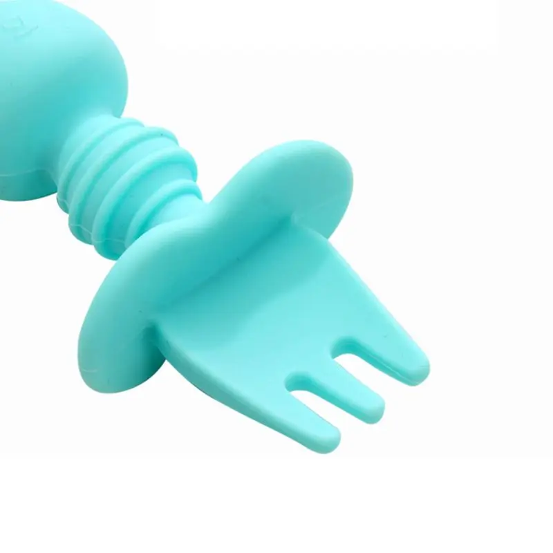 

Baby Feeding Spoon Fork Set Soft Silicone Feeding Flatware Set Safe Training Spoon For Baby Girls Boys
