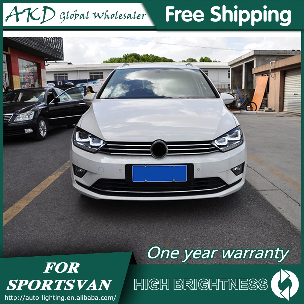 Налобный светильник s для автомобиля VW Golf 7 Sportsvan 2016-2018 Golf7 ДХО светодиодный