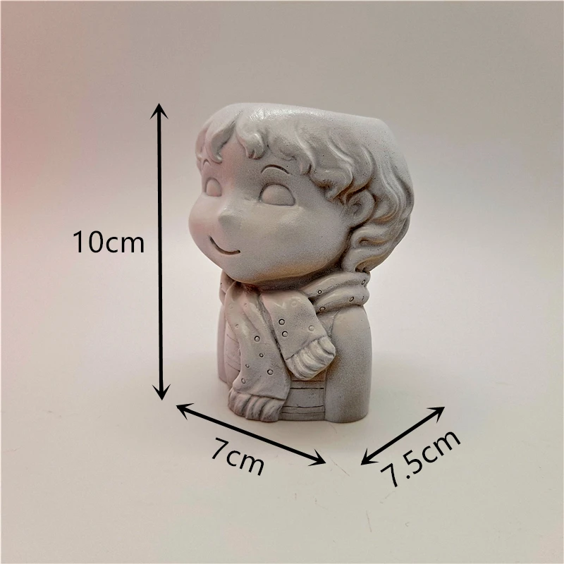 Милые девушки 3D Цветочный горшок Силиконовые формы выпечки шоколада смолы свечи