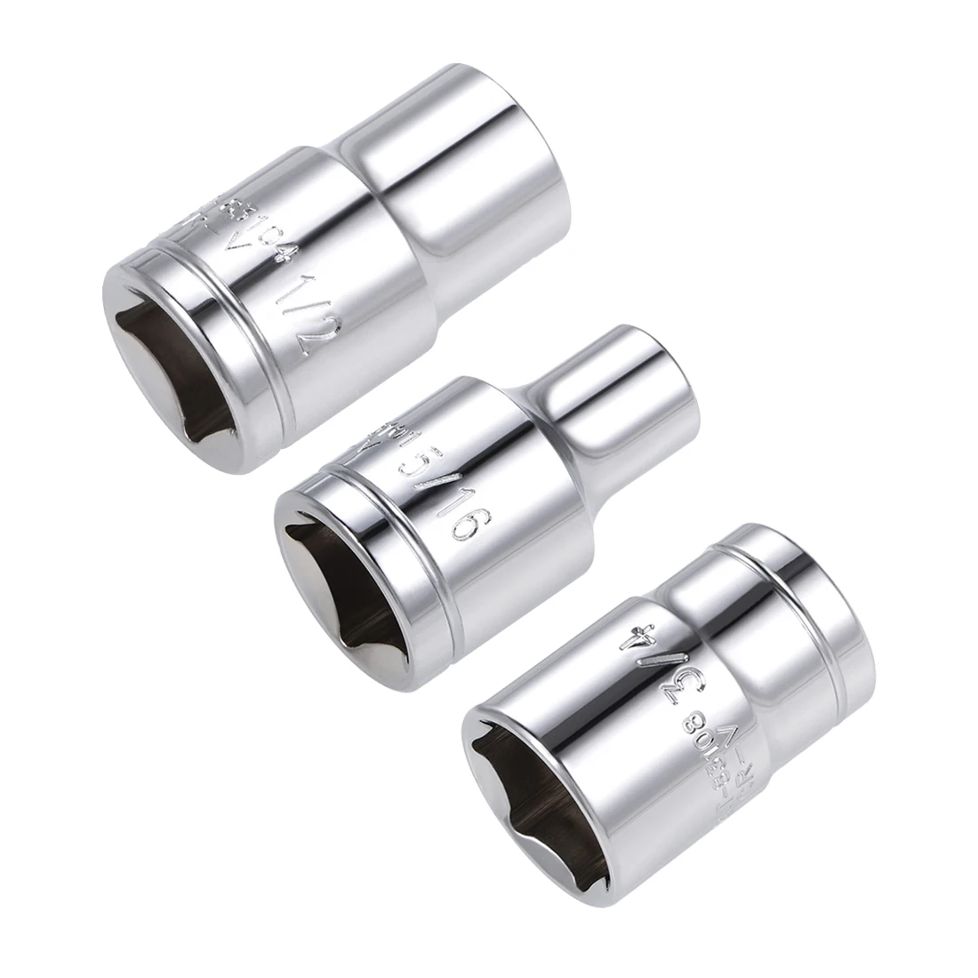 

uxcell 1/2 Inch Drive 6 Point Shallow Socket Inch Cr-V Steel to DIY Hand-making Automotive Repairs Household Maintenace 3Pcs