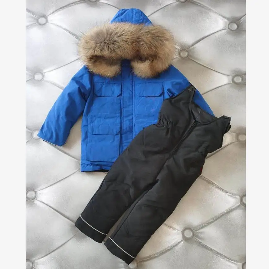 

-30℃ Russia Winter Children Hooded Warm Coats Kids Thicker Windproof Snow Wear Outerwear Down Jackets For Girls Boys Y3566