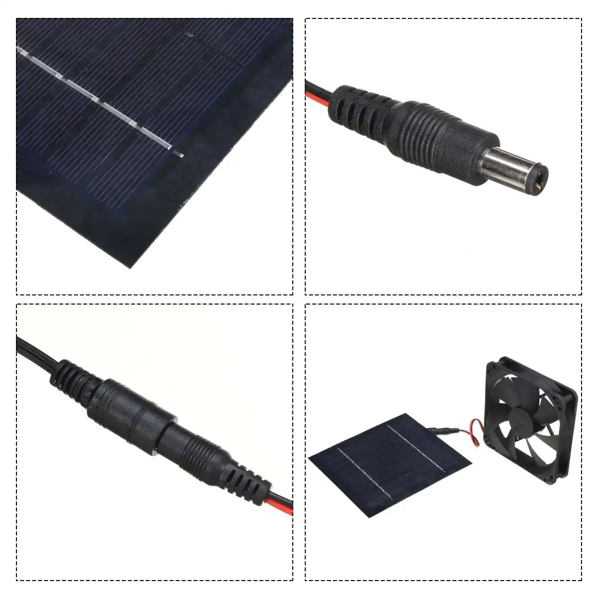 10W 12V Солнечный Вытяжной вентилятор высокого давления 6 дюймовая мини Панели