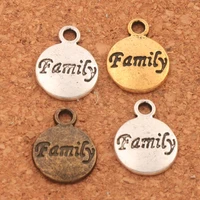 family round charm beads 15 4x11 7mm 200pcs zinc alloy bronze pendants jewelry diy l355