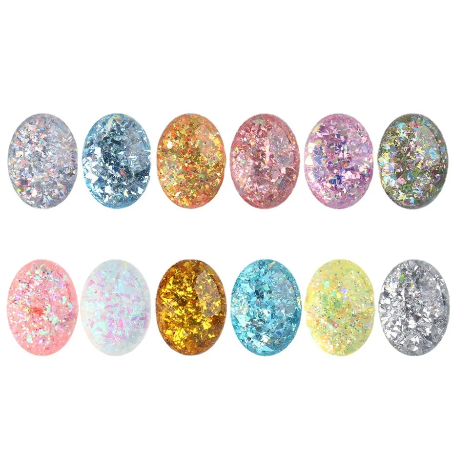 

3D Nail Art Laser Flakes Irregular Glass Shards Candy Colored Foil Paper Glittering Butterfly Nail Sequins Decorative Nail Set