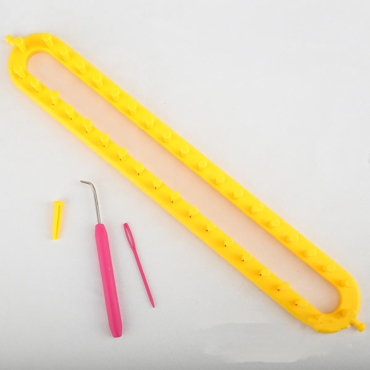 3pcs/Set Random Color Weaving Loom Knitting Kit Plastic Pompom Sock Hat Scarf Scarves Maker Long Handle DIY Tool | Дом и сад