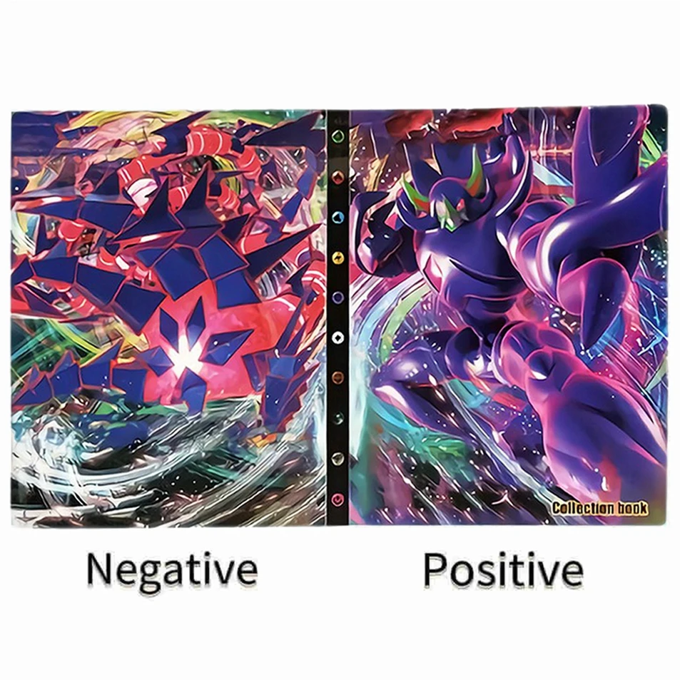 &Aacute;lbum de cartas de Pok&eacute;mon 432 de 9 bolsillos, carpeta de tarjetas VMAX GX, expositor de mapas de Pok&eacute;mon, carpeta de colecci&oacute;n de Juguetes-2