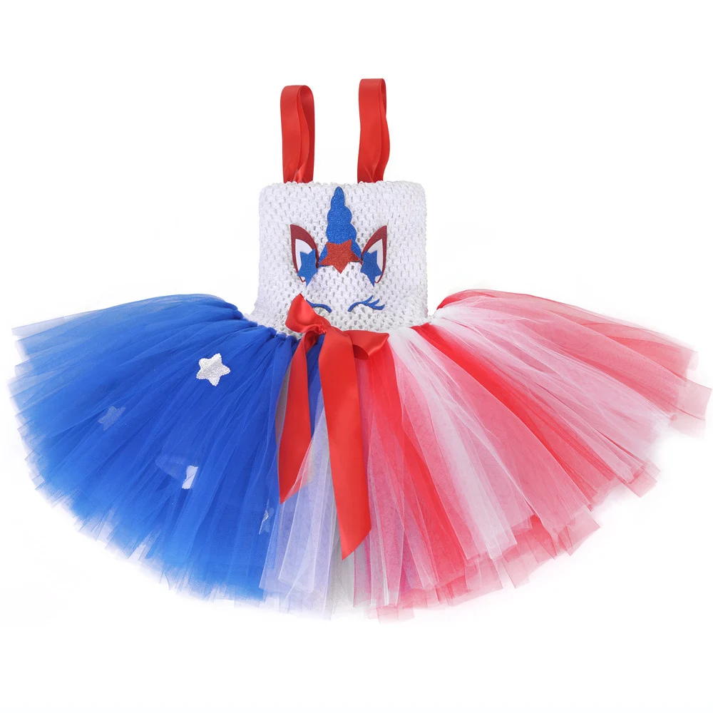 Платье-пачка принцессы с единорогом для девочек Детская одежда в американском