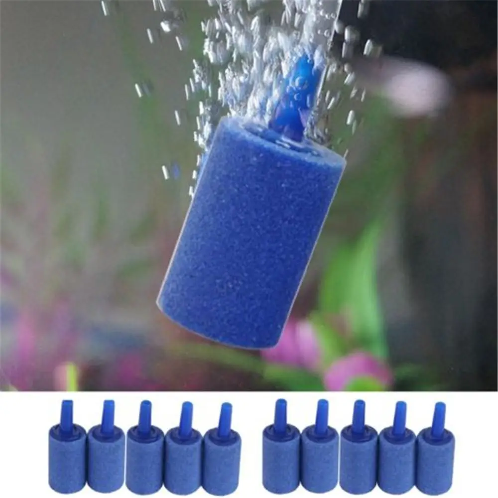 

10pcs/set Durable Bubble Stone 1 Aquarium Fish Tank Aerator Air Stone Diffuser Pump Blue New Diffuser