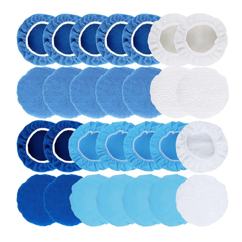 

Практичный комплект для полировки ваксации, 28 шт., 5 дюймов/125 мм, отличная эластичная искусственная кожа, чистящая восковая поверхность