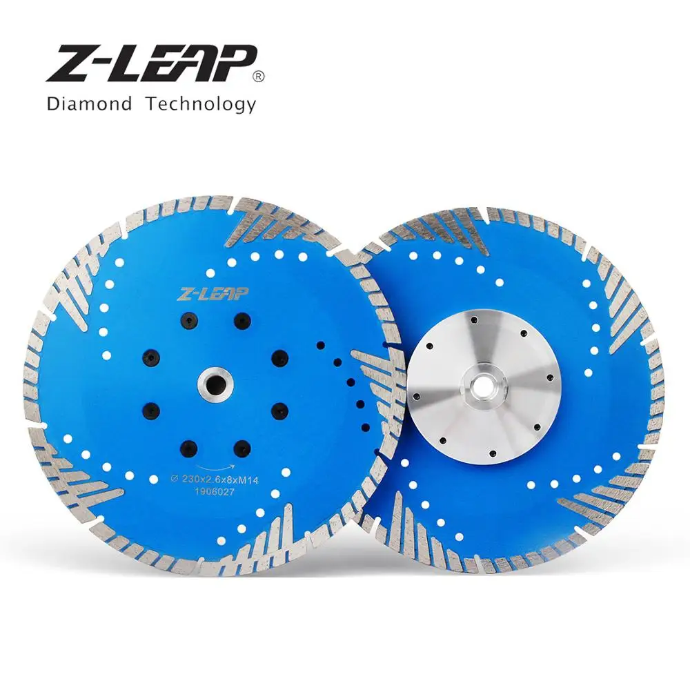 Алмазная пила с фланцем M14 9 дюймов горячий прессованный режущий диск для