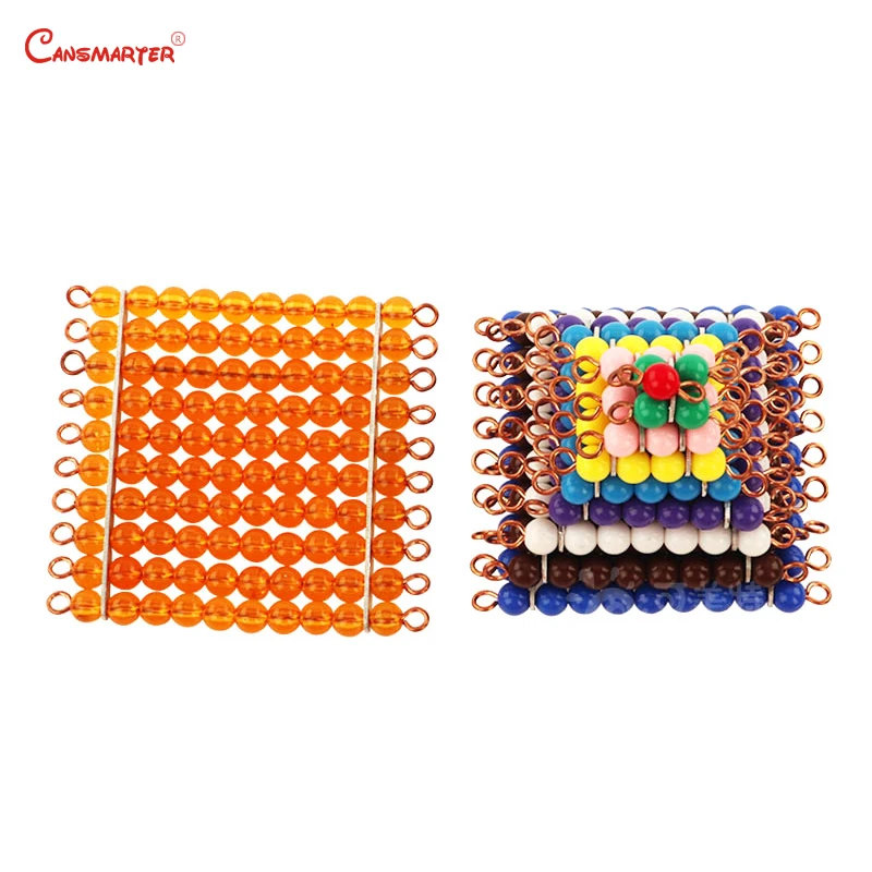 Математика Монтессори комплекты Checker бисер цепи развивающие игрушечная коробка