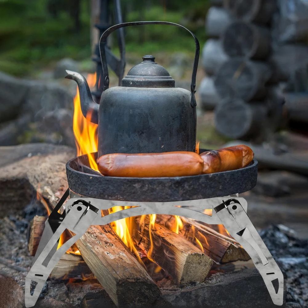 

Outdoor Camping Hiking Alcohol Stove Rack Ultralight Folding Pot Burner Stand Outdoor Picnic Foldable Pot Stand Accessories