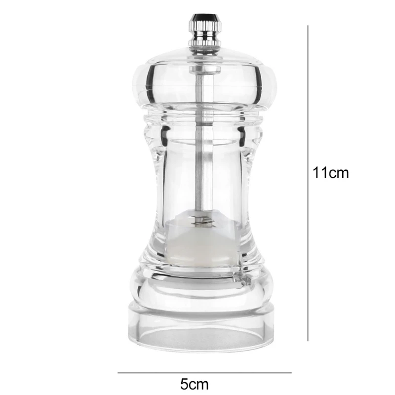 4/5/6 дюймов акриловый прозрачный руководство соль и перец мельница для специй мельница для перца Мюллер Кухня гаджеты