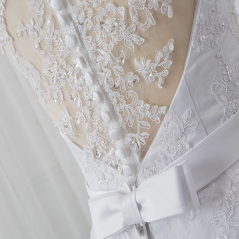 wuzhiyi A-line quality wedding dress Lace Bridal Dresses 2019 vestido de noiva Beading sequied Sashes gown for | Свадьбы и торжества