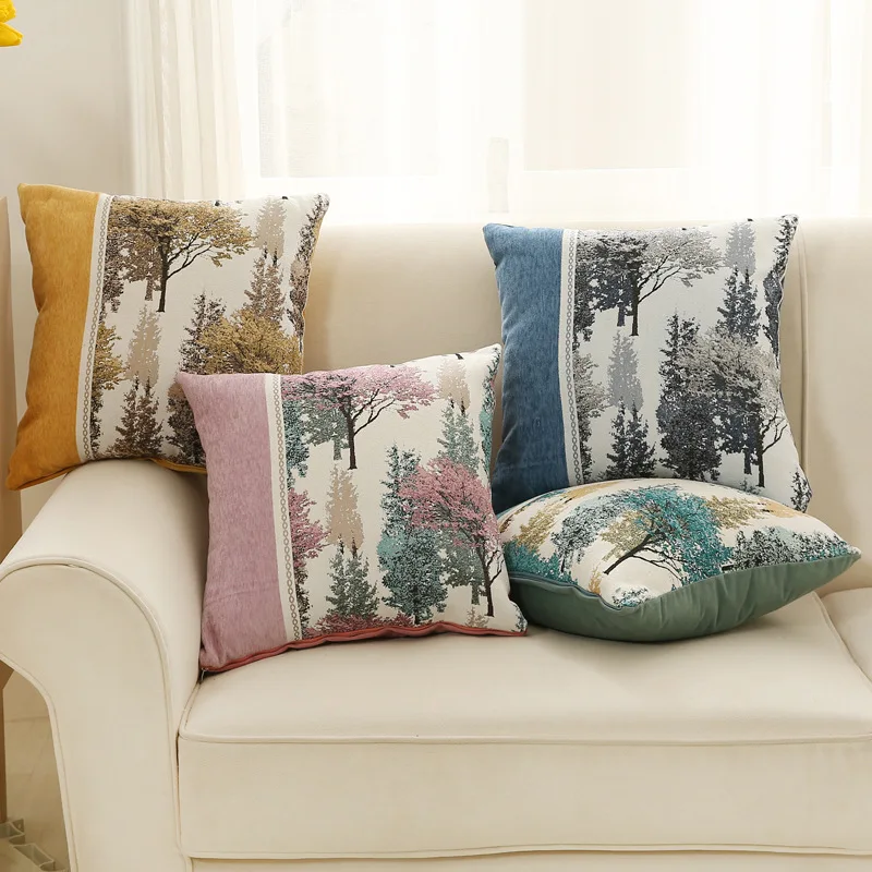 

Luxury Cushion Cover for Pillow Stitching Snow Scene Nordic Covers Home Decoration Modern Throw Pillows Cushions Home Decor Sofa