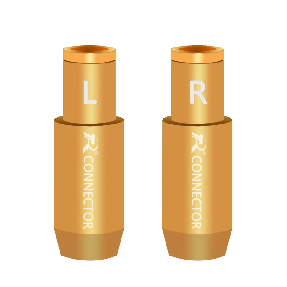 Gold pair 2 шт./1 пара энтузиастов разъем для наушников MMCX гнездо Позолоченный разъем для наушников припой длинный корпус для Shure ED5 SE535 - Цвет: Gold pair