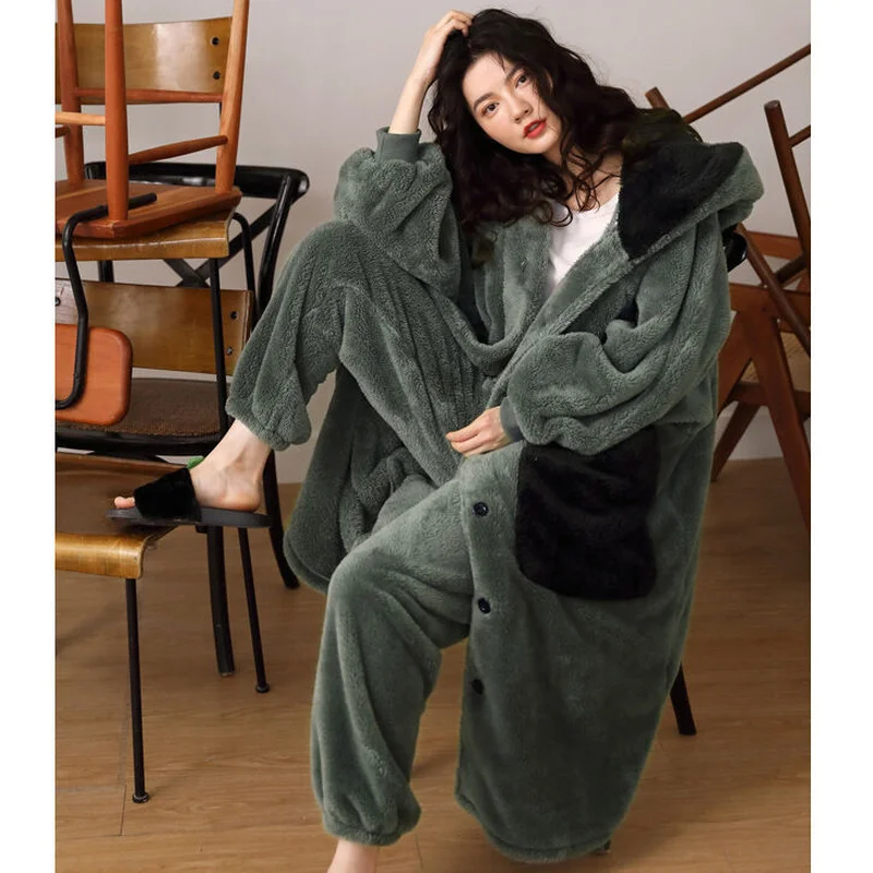 

Женская одежда для сна, зимняя, осенняя, утренняя одежда, Женская пижама, женская ночная рубашка, комплекты пижам для женщин