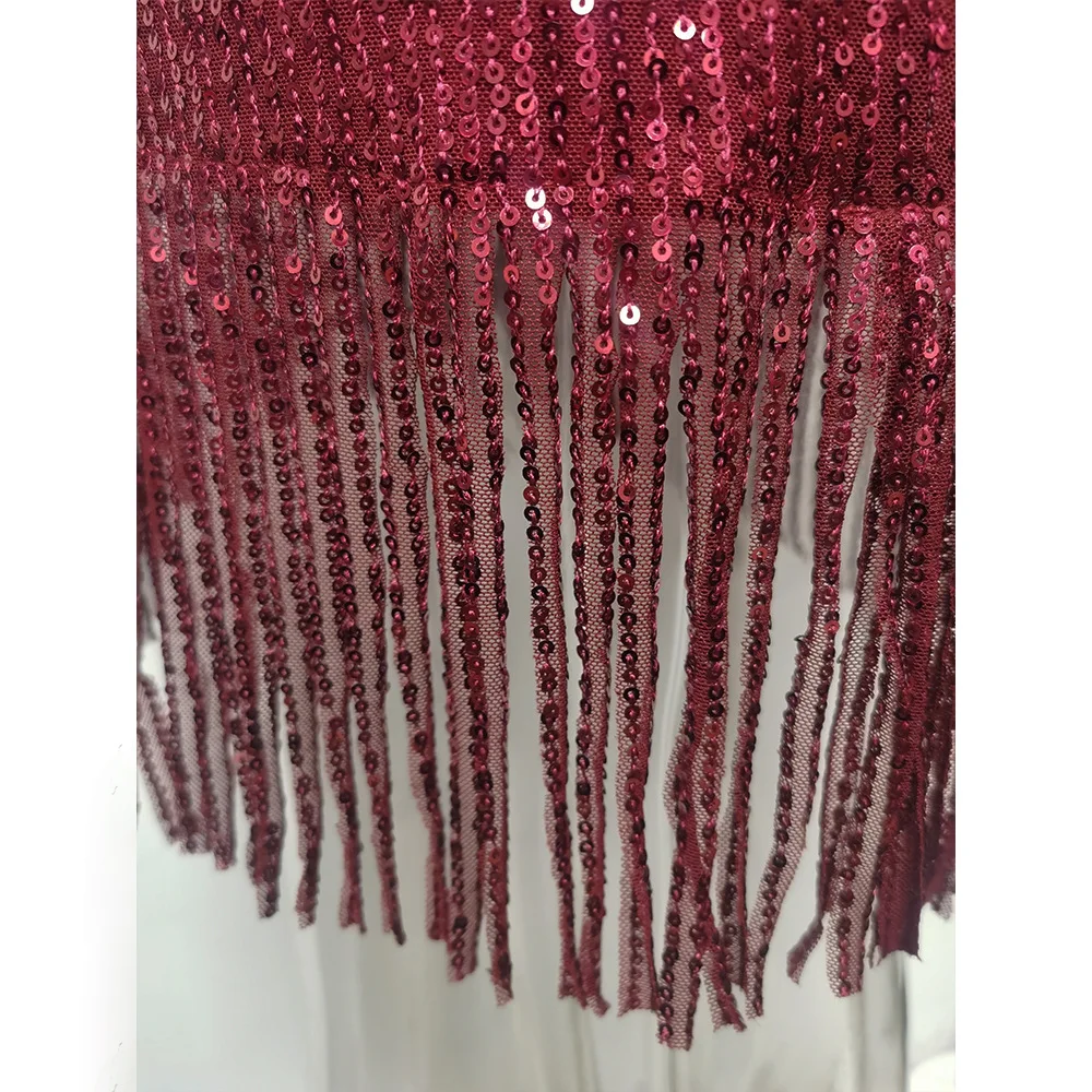 

rave sequin going out glitter dress sexy wrap v neck sleeveless tassel sparkly slim sheath dress,Lady birthday outfits for women