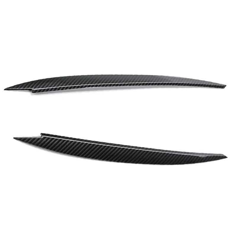 

2X 43x3cm Headlight Eyebrow Eyelid Cover Trim For VW Golf 7 VII GTI GTD R MK7 2013-2017 ABS Carbon Fiber Auto Replacement Part