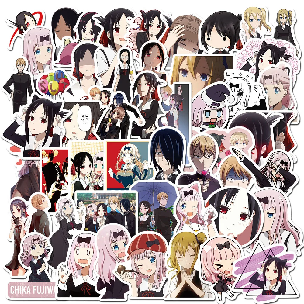 

50PCS Anime Love Is War Chika Fujiwara Stickers for DIY Girl Stationery Laptop Phone Guitar Suitcase Cute Kaguya Sama Sticker