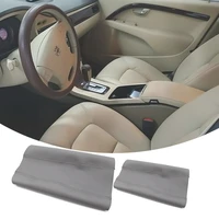 leather center console lid armrest cover skin replacement for volvo s80 1999 2006 grey