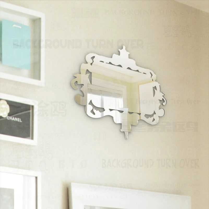 Mirror Wall Mirrors Vanity For Home Body Living Room Makeup Decor Antique Full Royal Luxury Retro Vintage Palace Frame M010