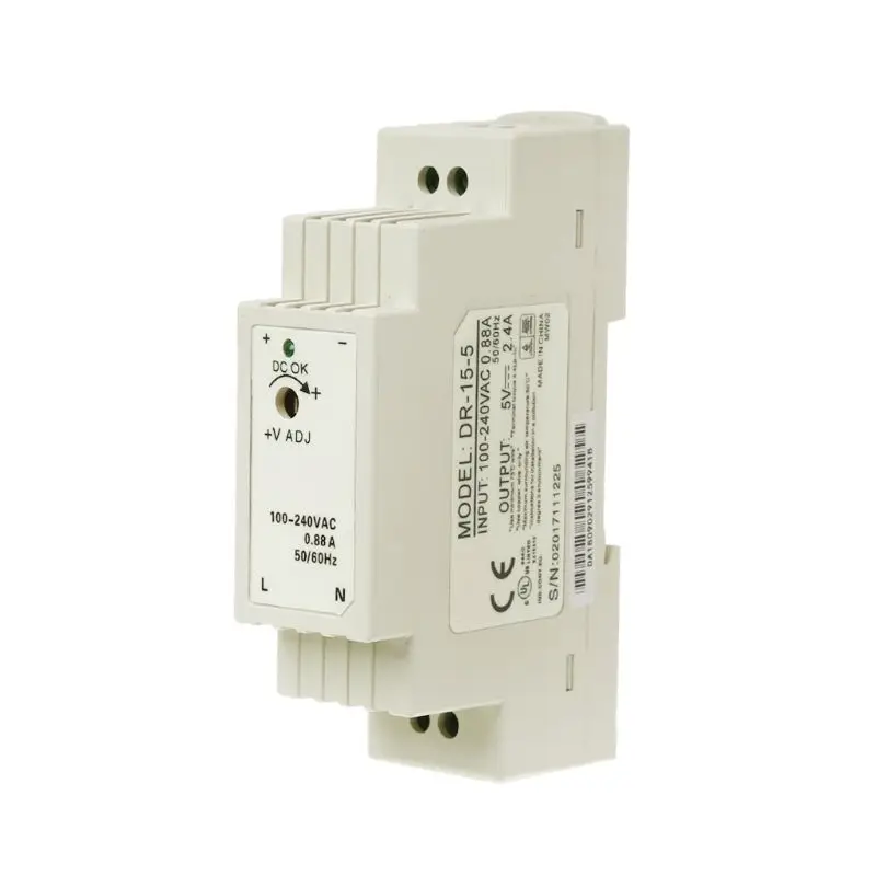 

DR-15W Промышленный источник питания на DIN-рейке 5 в 12 В 15 в 24 В