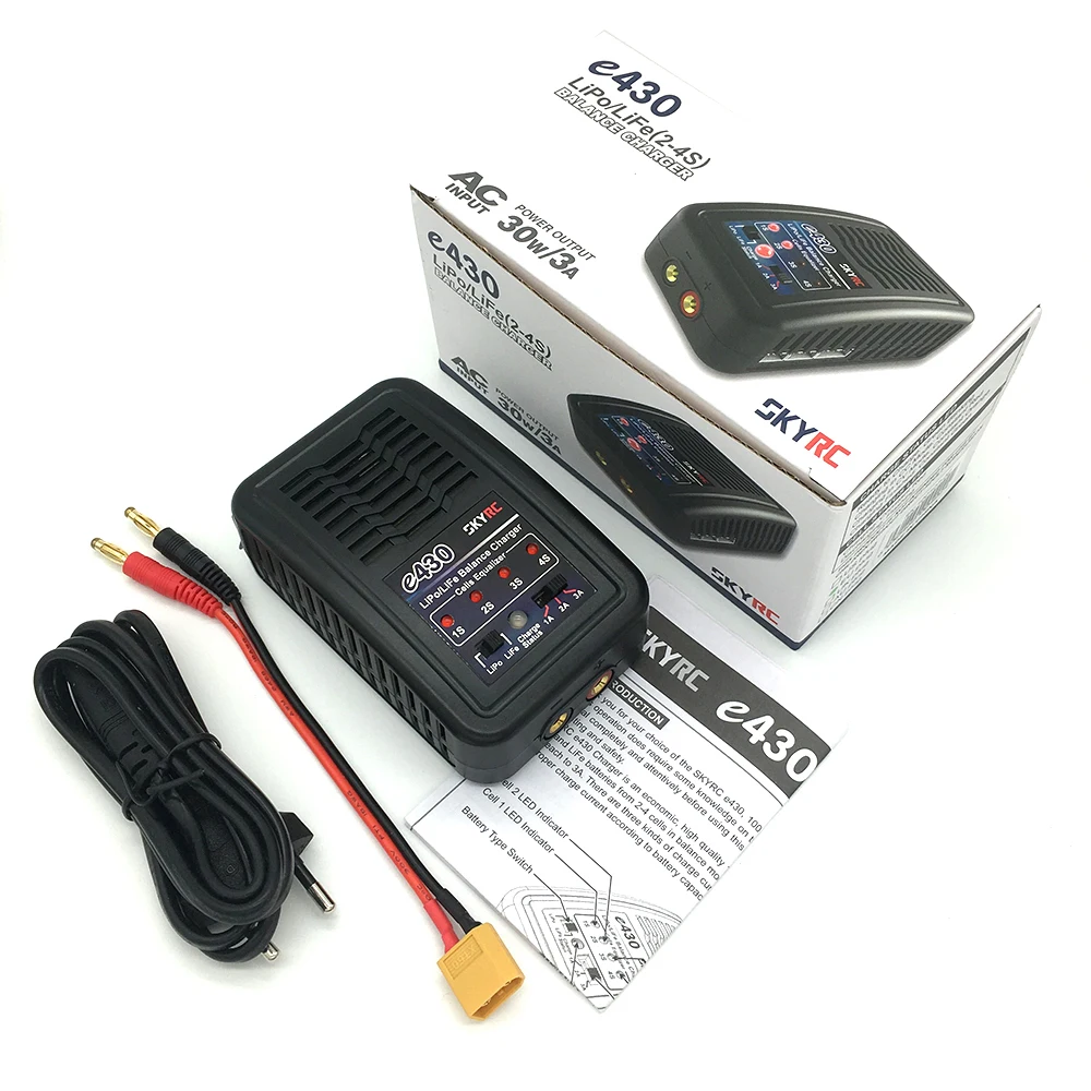 Балансирующее зарядное устройство SKYRC e430 2-4 ядра 30 Вт 1 А/2 а/3 А 100-240 В переменного