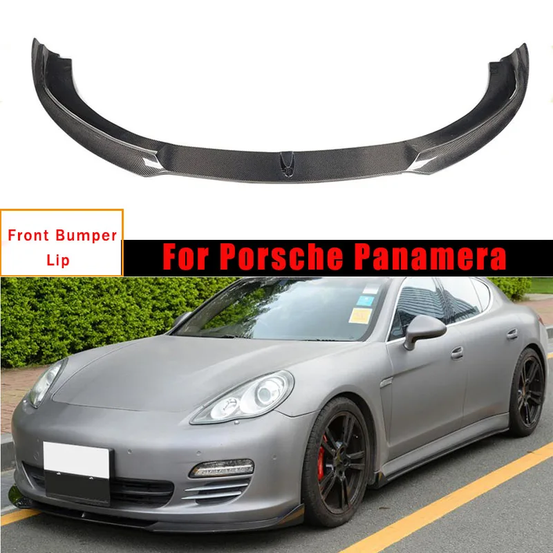 Углеродное волокно Передняя губка для Porsche Panamera бампер диффузор спойлер