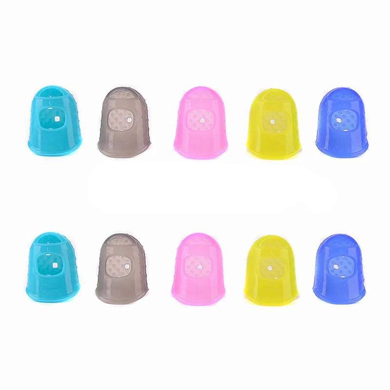 

Silica Gel Guitar Thumb Finger Picks Protector Plectrum Fingertip Colors Random Quantity: 10
