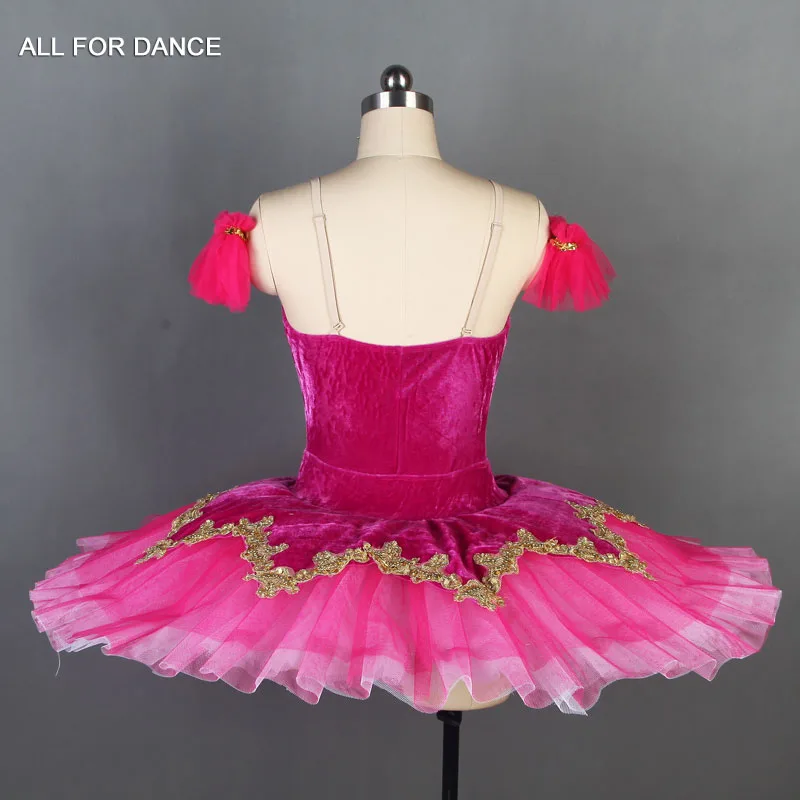 BLL074 розово-красный бархатный топ лиф предпрофессиональная балетная пачка для