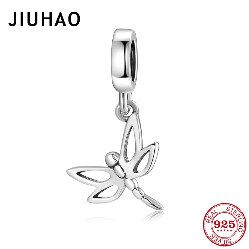 Высокое качество 925 стерлингового серебра Стрекоза насекомое подвеска Подвески