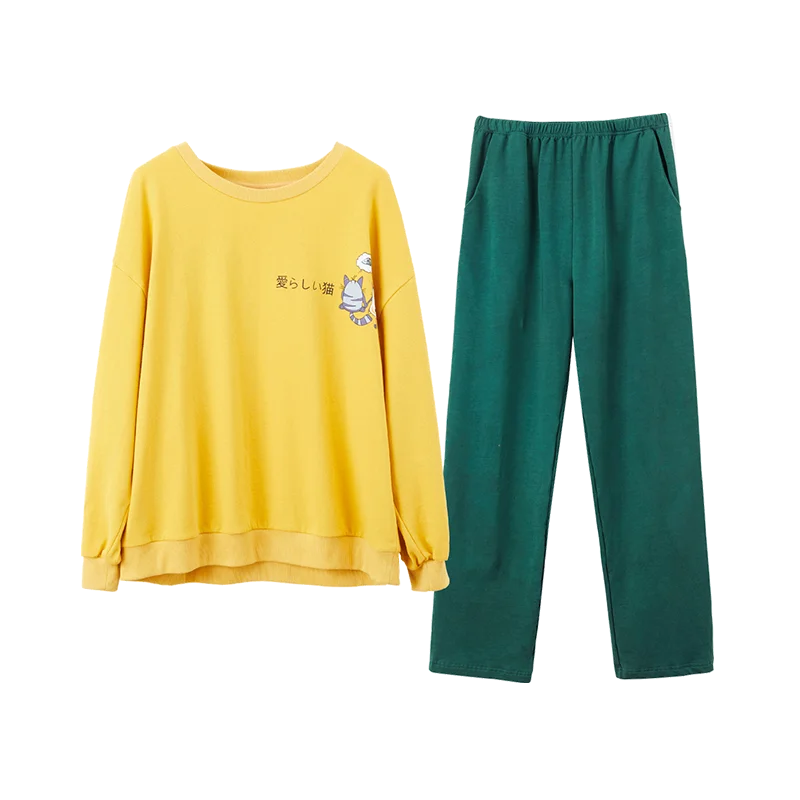 FENTENGX Весенняя Женская Удобная хлопковая толстовка с длинными рукавами