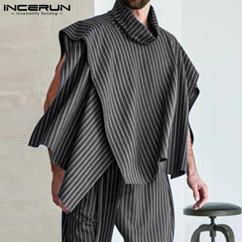 2023 Модные мужские топы в американском стиле полоску Повседневная Уличная одежда