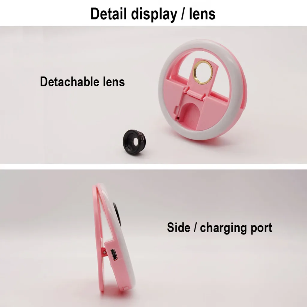 Online Live Selfie Shot LED Flash Rechargeable External Lens Fill-in Self-timer Artifact Led Light | Красота и здоровье