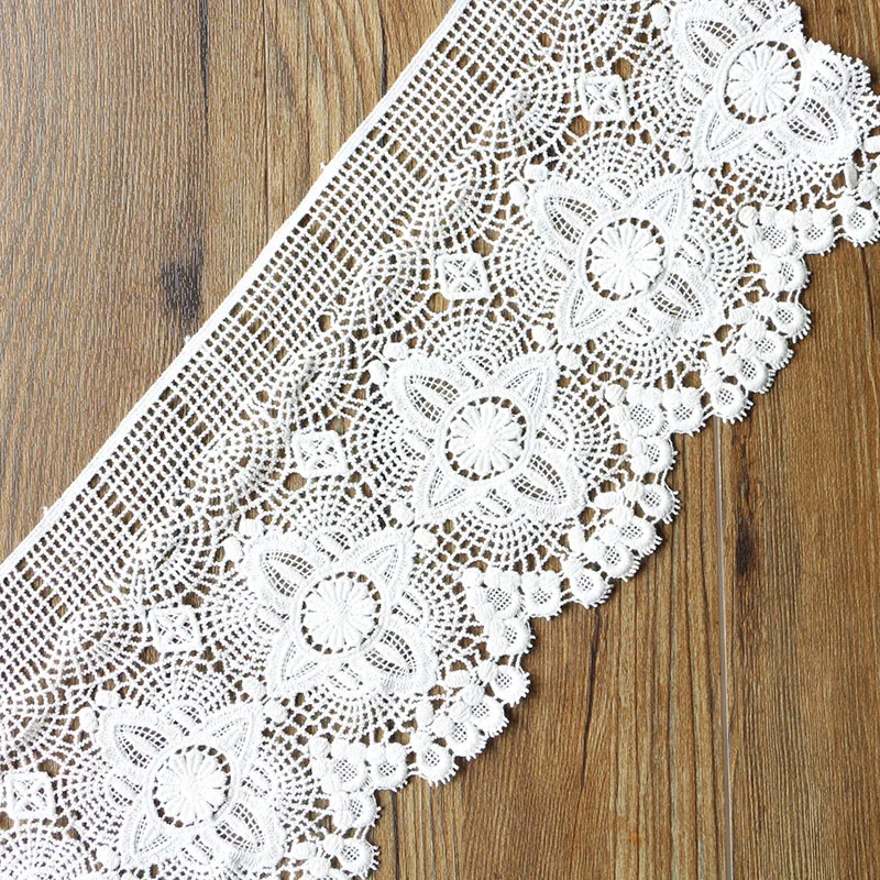 Горячая Распродажа 17 см цветок двойной высокой растворимый кружева вышивка