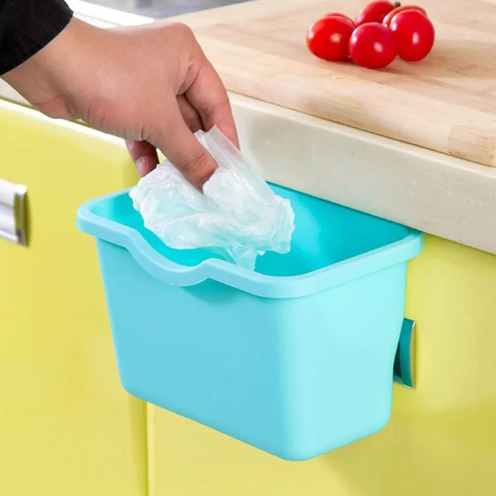 Креативная подвесная корзина для мусора на дверь кухонного шкафа пластиковая