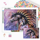 5D алмазная живопись сделай сам, шаман, лошадь от Laurie Prindle, вышивка квадратомкруглым крестиком, животные стразы, ремесло, домашний декор