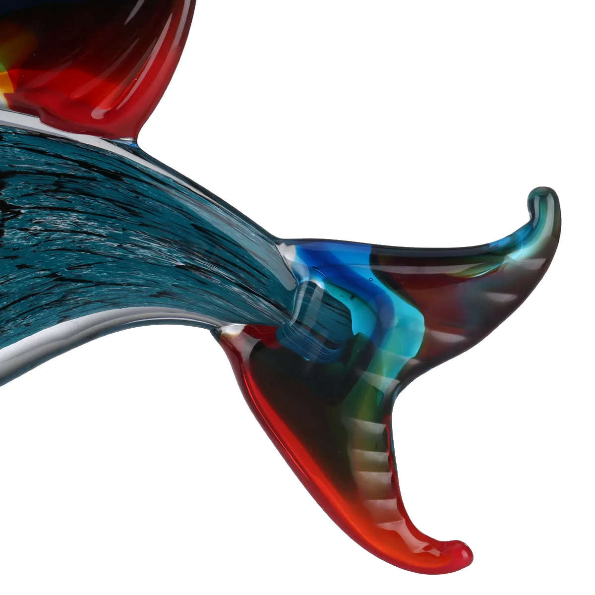 Рыба из красного стекла выдувная вручную стеклянная фигурка рыбы коллекционный