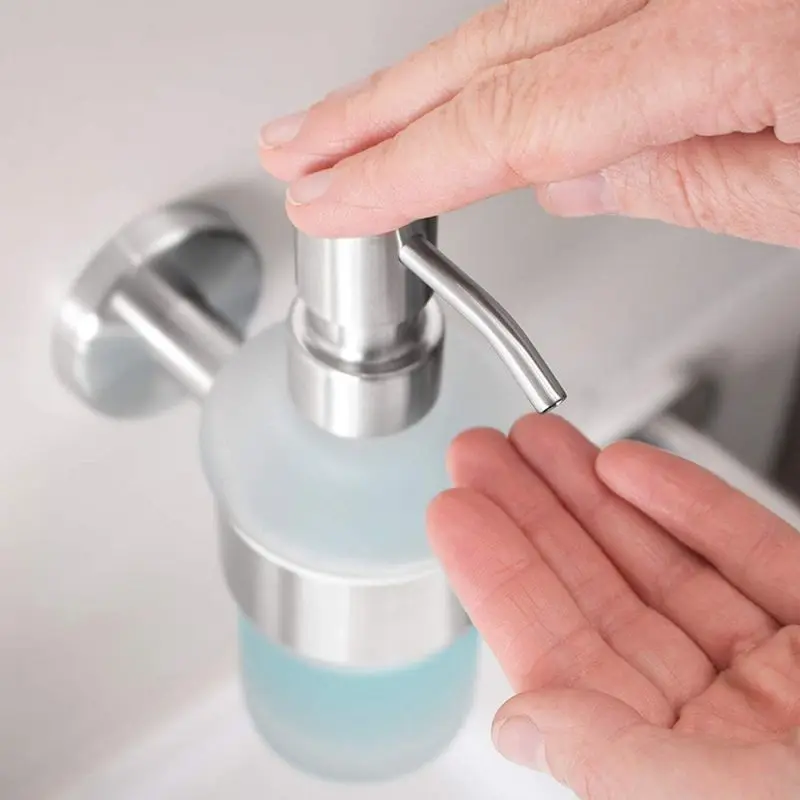 Wall mounted liquid Soap Dispenser Manual Metal bottle for shampoo Shower Gel Bath Body hair Fluid | Обустройство дома