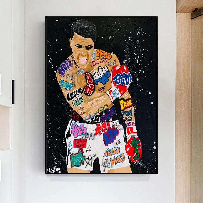

Boxer naked Art Canvas Paintings On the Wall Art Posters And Prints Collage Art of sculpture Colorful Pictures Home Decoration