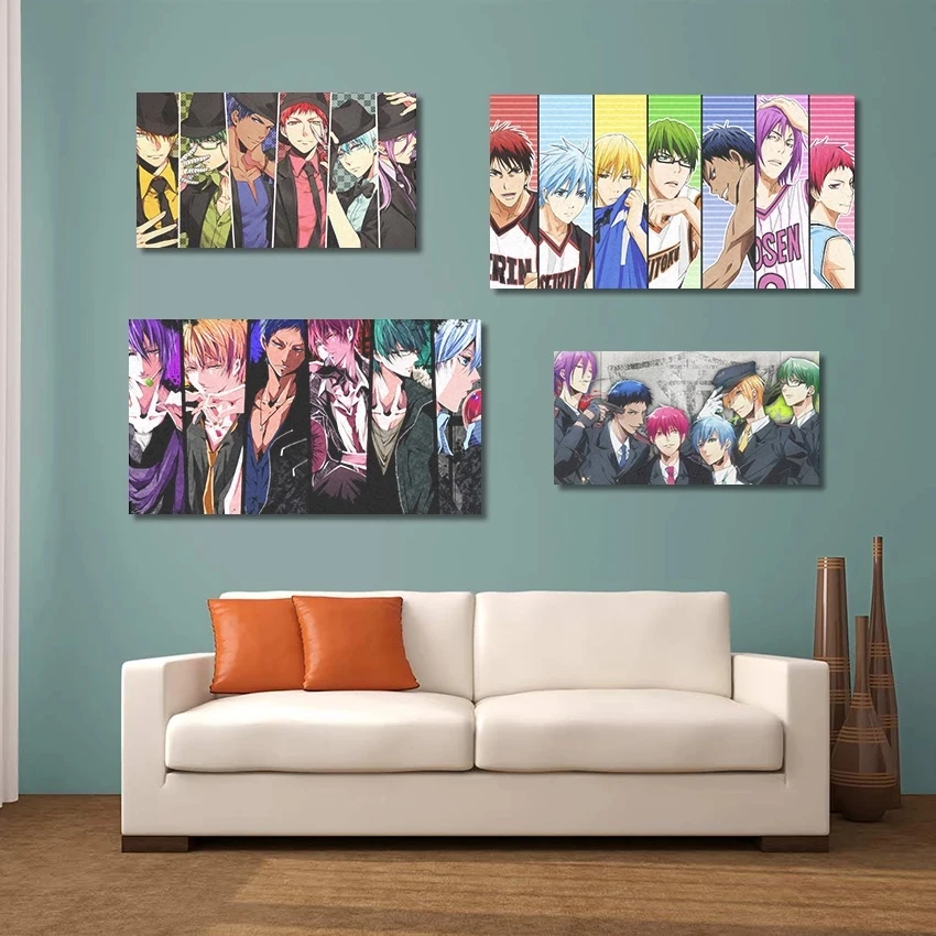 

HD Prints Canvas Painting Kurokos Basket Wall Art Japan Anime Character Poster Pictures Modern Home Decor Modular Living Room