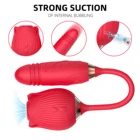 Мощное сосание 10 частоты для взрослых в форме розы Женский перезаряжаемый присосках, для клитора сексуальные игрушки для женщин секс-розовый Вибратор для взрослых