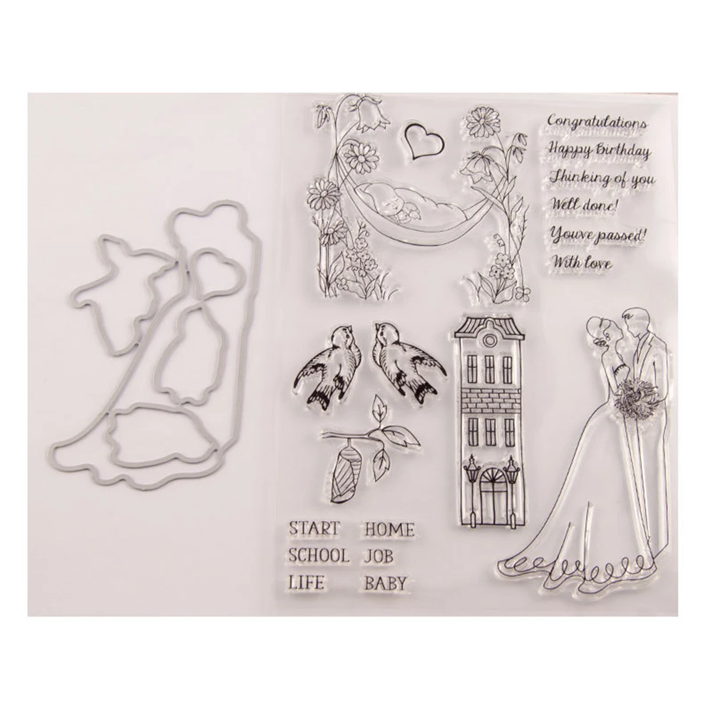 Wedding Metal Cutting Dies and Clear Stamps Set New 2020 Christmas Scrapbooking Make Card Album Craft Stencil Arrivals | Дом и сад